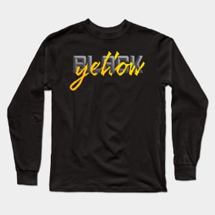 Pittsburgh Black and Yellow Fan Lettering Design Long Sleeve T-Shirt